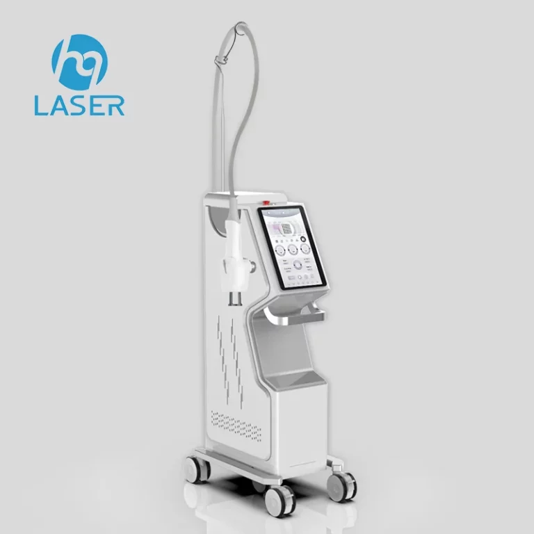 White 1927nm and 1550nm dual-wavelength thulium fiber laser machine with touchscreen control and treatment handpiece